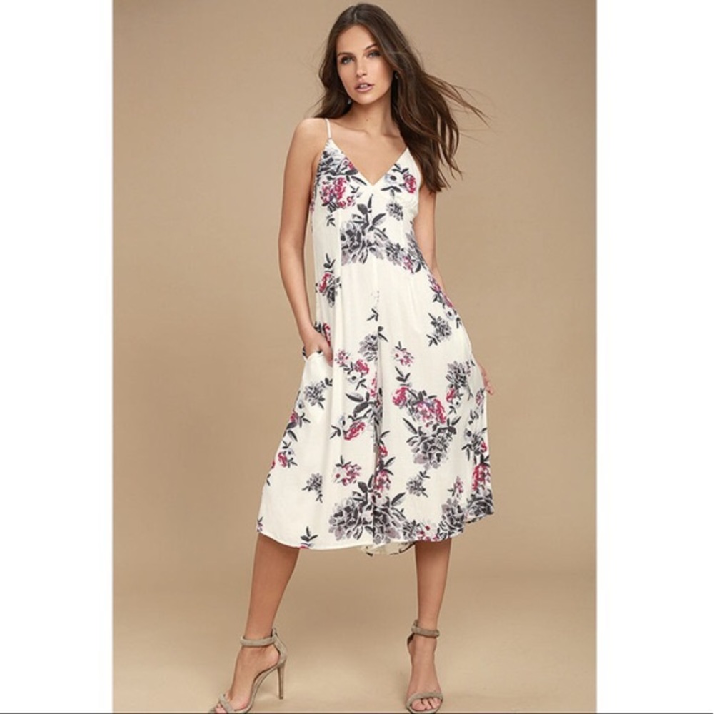 NWT Somedays Lovin floral midi jumpsuit